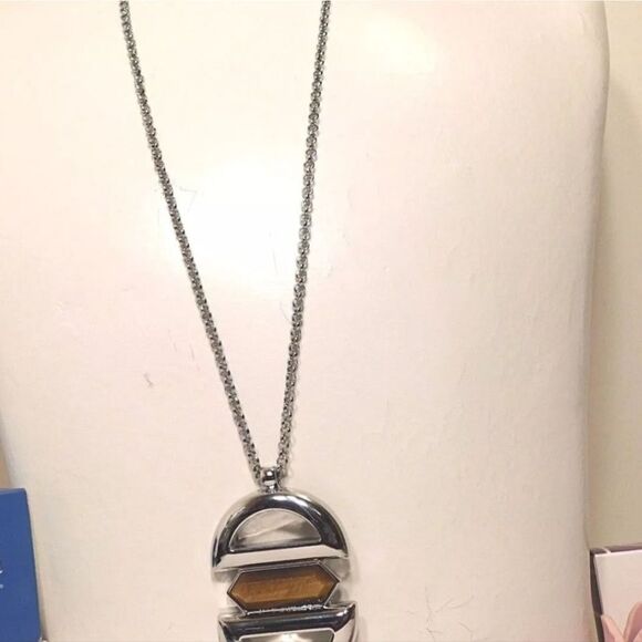 Lia Sophia "Magnetic" Necklace, 32-35", Tiger's Eye, NWT - Picture 5 of 7